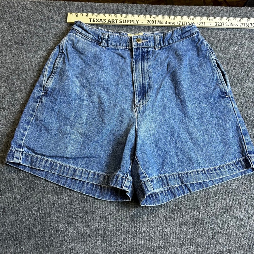 G.H. Bass & Co. Denim Shorts Womens Size 6 Blue High Waisted Cotton Relaxed Fit